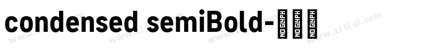 condensed semiBold字体转换